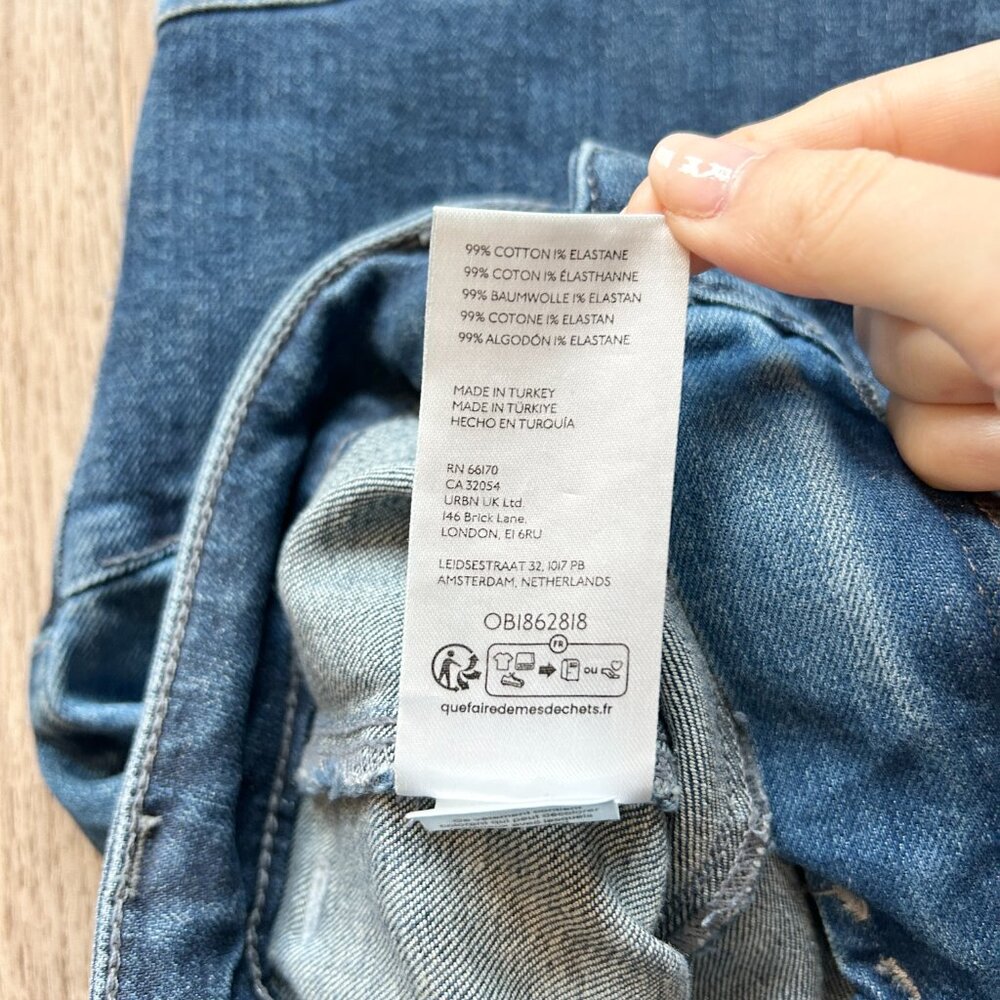 Free People We The Free No Boundaries Patchwork Flare Bell Bottom Jeans (26) - Picture 11 of 14